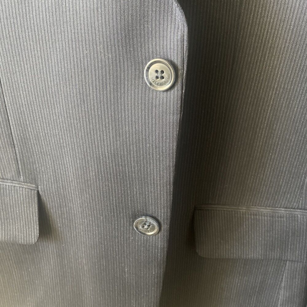 Tommy Hilfiger Mens Suit Jacket Navy Pinstripe 100% Wool Size 38R - Picture 4 of 5